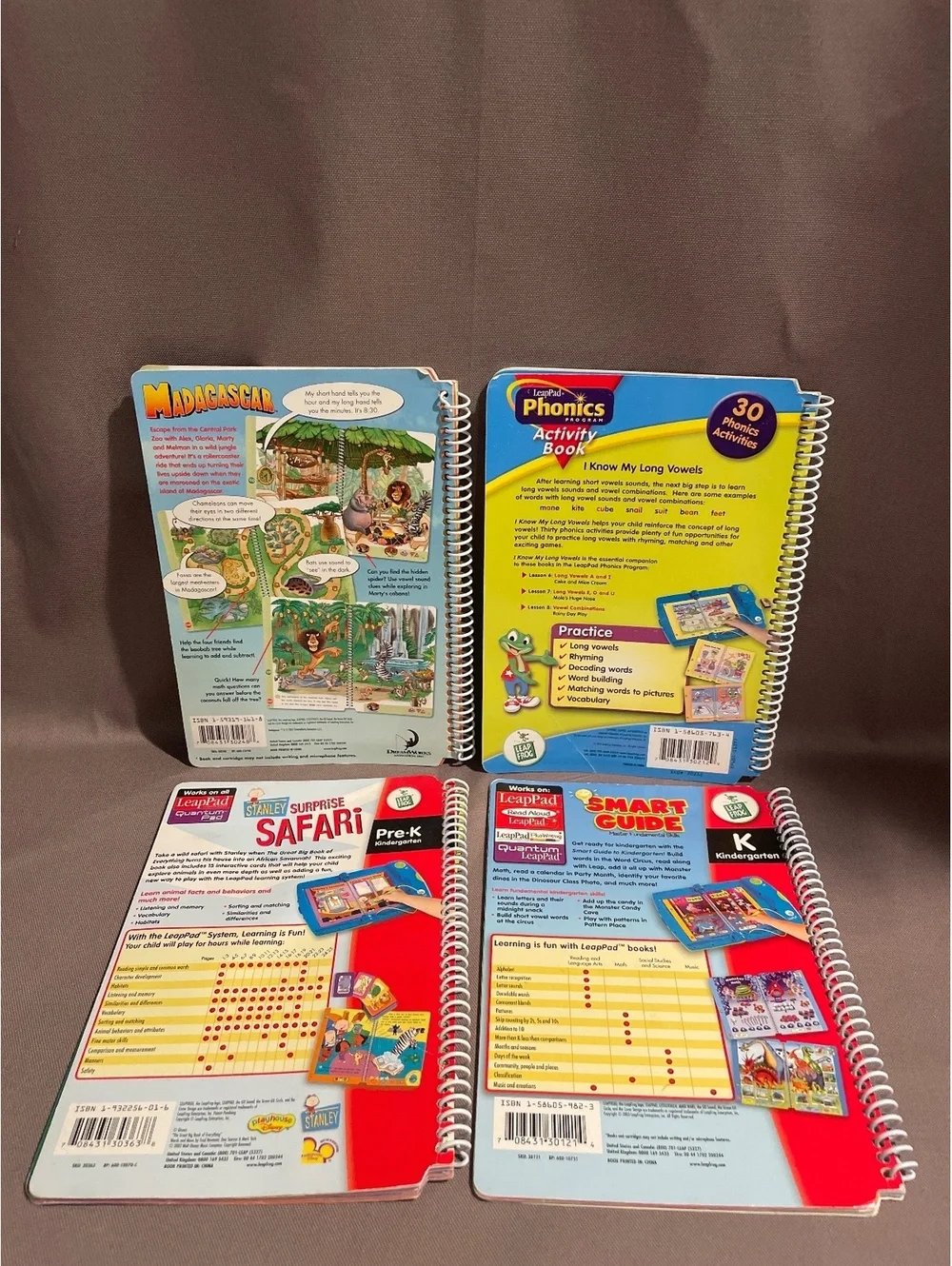 Vintage LeapFrog LeapPad Book Lot 12 Assorted Learning Books Pre-K–5th Grade